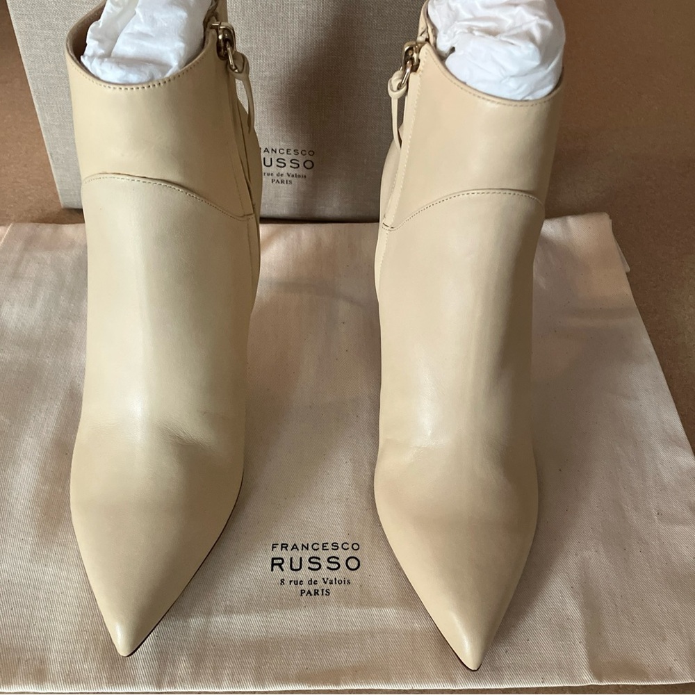 Francesco Russo PARIS Napa Leather Ankle Boots NIB - Picture 3 of 14